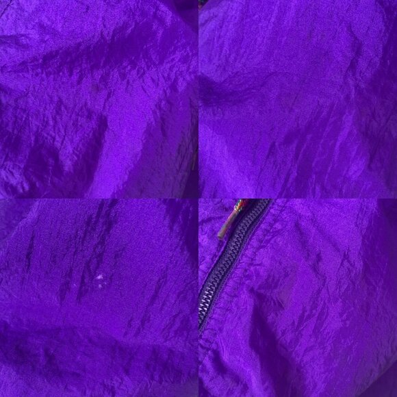 Vintage 90’s Speedo Purple Light Windbreaker Jacket Retro Coat Women’s Large - Picture 11 of 12